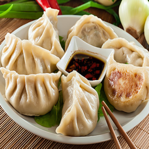 Dragon Jiaozi (Chicken Dumplings)